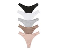 Victoria's Secret PINK - Tanga de algodón para mujer, bragas para mujer (XS-XL), Paquete básico de verano, XXL