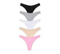 Victoria's Secret PINK - Tanga de algodón para mujer, ropa interior para mujer, color rosa básico, talla (M)