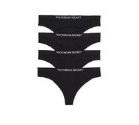 Victoria's Secret Ropa interior de tanga sin costuras para mujer, bragas para mujer, paquete múltiple (XS-XXL), Negro, XXL
