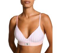 Victoria's Secret Sujetadores de camiseta ligeramente forrados sin aros para mujer, brasieres para mujer (32A-38DDD), Rayas rosadas, 70 D (Talla del fabricante: 32D)