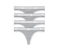 Victoria's Secret Tanga de algodón con logotipo para mujer, bragas para mujer, paquete múltiple (XS-XXL), gris jaspeado (Medium Heather Grey), Large