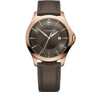 Victorinox Alliance Ø 40 mm Reloj de Pulsera de Hombre, Swiss Made, Cuarzo analógico, Sumergible hasta 100 m, Cristal de Zafiro, Pulsera de Piel, marrón/Dorado Rosa