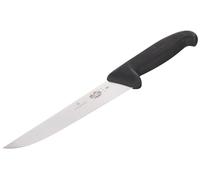 Victorinox Küchenmesser Schlachtmesser Fibrox Cuchillo, Acero Inoxidable, Negro, Mediano