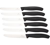 Victorinox 6.7333.6G Swiss Classic - Set de Cuchillos de Mesa (Acero 18/10), Mango de Color Negro