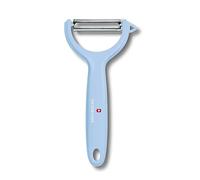 Victorinox, 7.6079.22, Kitchen Utensils, Tomaten- und Kiwiwischäler, Extra scharfe Klinge, mit Zackenschliff, zweischneidig, robuste Kunststoffgriff Hellblau, Made in Switzerland
