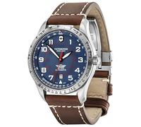 Victorinox AirBoss Mechanical, Ø 42 mm, Reloj de Pulsera automático de Hombre, Swiss Made, Sumergible hasta 100 m, Cristal de Zafiro, Pulsera de Piel, Azul/marrón