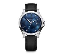 Victorinox Alliance Ø 40 mm Reloj de Pulsera de Hombre, Swiss Made, Cuarzo analógico, Sumergible hasta 100 m, Cristal de Zafiro, Pulsera de Piel, Azul/Negro