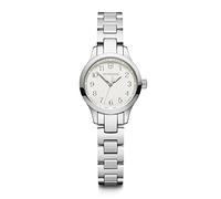 Victorinox Alliance XS Ø 28 mm Reloj de Pulsera de Mujer, Swiss Made, Cuarzo analógico, Sumergible hasta 100 m, Pulsera de Acero Inoxidable, Blanco/Plateado
