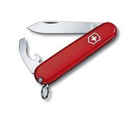 Victorinox Bantam Navaja multiusos con 8 funciones, incluyendo hoja combinada y destornillador, de color rojo