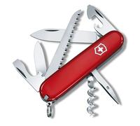 Victorinox Camper, Navaja suiza multiusos, 13 funciones, incluyendo sierra para madera y sacacorchos, Rojo