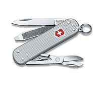 Victorinox Classic Alox, Navaja multiusos, 58 Alox, Diseño Acanalado color Plata, 93 mm