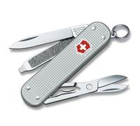 Victorinox Classic Alox, Navaja multiusos, 58 Alox, Diseño Acanalado color Plata, 93 mm