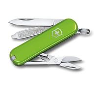 Victorinox, Classic SD, Navaja Multiuso Suiza, Cuchillo bolsillo, Regalo, 7 Funciones, Hoja pequeña, Lima de uñas, Verde