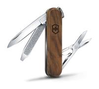 Victorinox Classic SD Wood Navaja Suiza Multiuso, 5 Funciones, Nogal