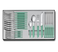Victorinox - Cubertería Suizo Moderno, 24 Piezas - Mint-Green - 6.9096.11W41.24