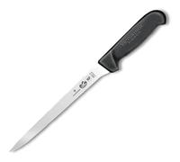 Victorinox Cuchillo de cocina, cuchillo para filetear flexible Fibrox de 20 cm, acero inoxidable, color negro, estándar