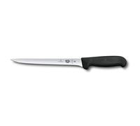 Victorinox Cuchillo de cocina, cuchillo para filetear flexible Fibrox de 20 cm, acero inoxidable, color negro, estándar
