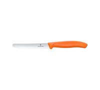 Victorinox Cuchillo dentado para salchichas/tomates Swiss Classic 11 cm Naranja