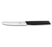 Victorinox - Cuchillo Tomate Dentado 11cm Suizo Moderno - Negro - 6.9003.11W