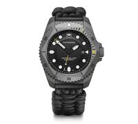 Victorinox Dive Pro Ø 43 mm Reloj de Pulsera de Hombre, Swiss Made, Cuarzo analógico, Sumergible hasta 300 m, Cristal de Zafiro, Pulsera de Caucho, Negro