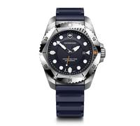 Victorinox Dive Pro Ø 43 mm Reloj de Pulsera de Hombre, Swiss Made, Cuarzo analógico, Sumergible hasta 300 m, Cristal de Zafiro, Pulsera de Caucho, Azul