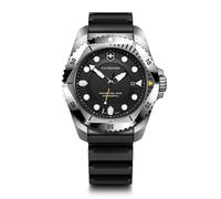Victorinox Dive Pro Ø 43 mm Reloj de Pulsera de Hombre, Swiss Made, Cuarzo analógico, Sumergible hasta 300 m, Cristal de Zafiro, Pulsera de Caucho, Negro