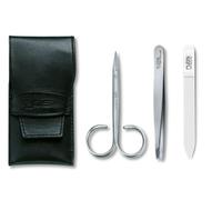 Victorinox Estuche de Manicura Rubis, Set de 3 Herramientas de Acero | Set profesional para pedicura con tijeras, pinzas y lima de uñas fina, ideal para higiene diaria en oficina y viaje.
