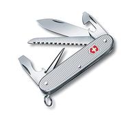 Victorinox Farmer Alox, 93 Alox, Navaja multiusos suiza, 93 mm, Diseño Acanalado color Plata