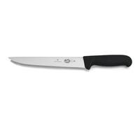 Victorinox Fibrox - Cuchillo de batalla para bancos (20 cm, hoja recta, afilada, acero inoxidable), color negro