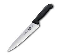 Victorinox Fibrox Cuchillo de cocina y de trinchar con una longitud de 25 cm, fabricado en acero inoxidable de color negro