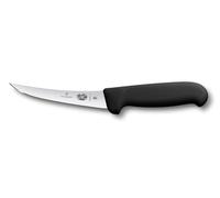 Victorinox Fibrox - Cuchillo para deshuesar carne y pescado, 12 cm, hoja curvada, acero inoxidable, color negro