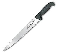 Victorinox Fibrox Cuchillo para embutidos de 30 cm, antideslizante, de acero inoxidable, apto para lavavajillas, color negro