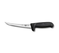 Victorinox Fibrox Safety Grip Cuchillo de cocina para deshuesar, con hoja curva y estrecha de 12 cm