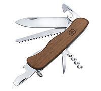 Victorinox Forester Wood Navaja con 10 Funciones Incluyendo Hoja con Bloqueo y Sierra para Madera, Madera B1
