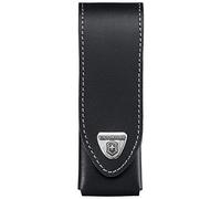 Victorinox Funda para Navaja Suiza de Cuero, Bolsa para Cinturón, Negro | Accesorio de cuero duradero con trabilla y cierre de velcro para llevar su navaja multiuso de forma segura en el día a día
