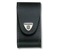 Victorinox Funda para Navaja Suiza Multiuso de Cuero con Presilla, Negro | Bolsa de piel duradera para cinturón con cierre de botón de presión. Ideal para senderismo y uso diario, 98 mm.