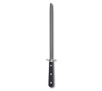 Victorinox Grand Maître Chaira de acero para afilar, 25 cm, superficie de carburo de tungsteno, redonda, hasta 70 HRC, negro