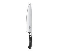 Victorinox Grand Maître, Cuchillo de cocinero profesional, Hoja extra afilada, afilado recto, 25 cm, Mango de plástico robusto, Acero inoxidable, negro