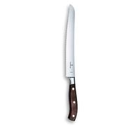 Victorinox Grand Maître, Cuchillo profesional para pan y repostería, Hoja extra afilada, filo dentado, 23 cm, Elegante mango de madera, Acero inoxidable, Marrón
