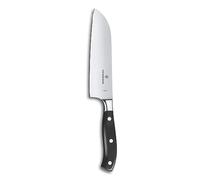 Victorinox Grand Maître, cuchillo Santoku profesional, hoja extra afilada, afilado recto, 17 cm, mango de plástico, acero inoxidable, negro