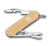 Victorinox Herramienta de bolsillo Companion Slim Alox, multiherramienta, 5 funciones, pequeña, incl. tijeras y destornillador, Hecha en Suiza, dorada