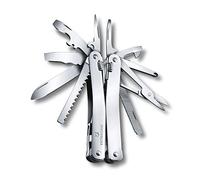 Victorinox Herramienta multifunción Swiss Tool Spirit X, 24 Funciones, Multiherramienta con Hoja bloqueable y alicate Multiuso de Punta Fina, Incl. Estuche de Piel, Color Plata