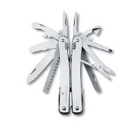 VICTORINOX Herramienta multifunción Swiss Tool Spirit X, 24 funciones, multiherramienta con hoja bloqueable y alicate multiuso de punta fina, incl. estuche de nailon, color plata