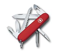Victorinox Hiker, Navaja Multiusos Suiza, Chuchillo bolsillo, 13 funciones, incluyendo sierra para madera, Rojo
