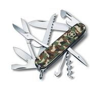 Victorinox Huntsman, Navaja Multiuso Suiza, Cuchillo bolsillo, Regalo, 15 Funciones, Hoja grande, Sacacorchos, Camouflage