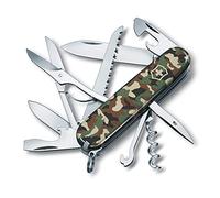 Victorinox, Huntsman, Navaja Multiuso Suiza, Cuchillo bolsillo, Regalo, 15 Funciones, Hoja grande, Sacacorchos