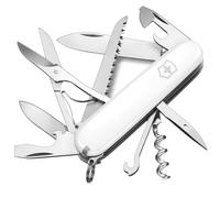 Victorinox, Huntsman, Navaja Multiuso Suiza, Cuchillo bolsillo, Regalo, 15 Funciones, Hoja grande, Sacacorchos, Blanco