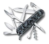 Victorinox, Huntsman, Navaja Multiuso Suiza, Cuchillo bolsillo, Regalo, 15 Funciones, Hoja grande, Sacacorchos, Navy Camouflage