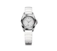 Victorinox I.N.O.X 242027 - Reloj automático pequeño con correa de goma blanca y esfera blanca de 32 mm