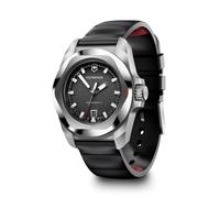 Victorinox I.N.O.X 242028 - Reloj de cuarzo con esfera negra y correa de goma negra, 41 mm